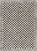 Leryn Black & White Checkered Area Rug - Ornate Home