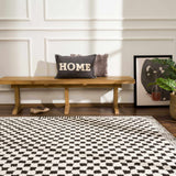 Leryn Black & White Checkered Area Rug - Ornate Home