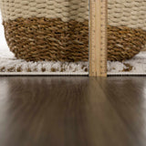 Leryn Brown Checkered Plush Rug - Ornate Home