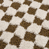 Leryn Brown Checkered Plush Rug - Ornate Home