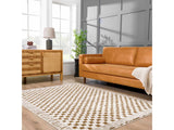 Leryn Brown&White Checkered Rug - Ornate Home