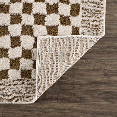 Leryn Brown&White Checkered Rug - Ornate Home