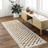 Leryn Brown&White Checkered Rug - Ornate Home