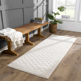 Leryn Ivory Checkered Area Rug - Ornate Home