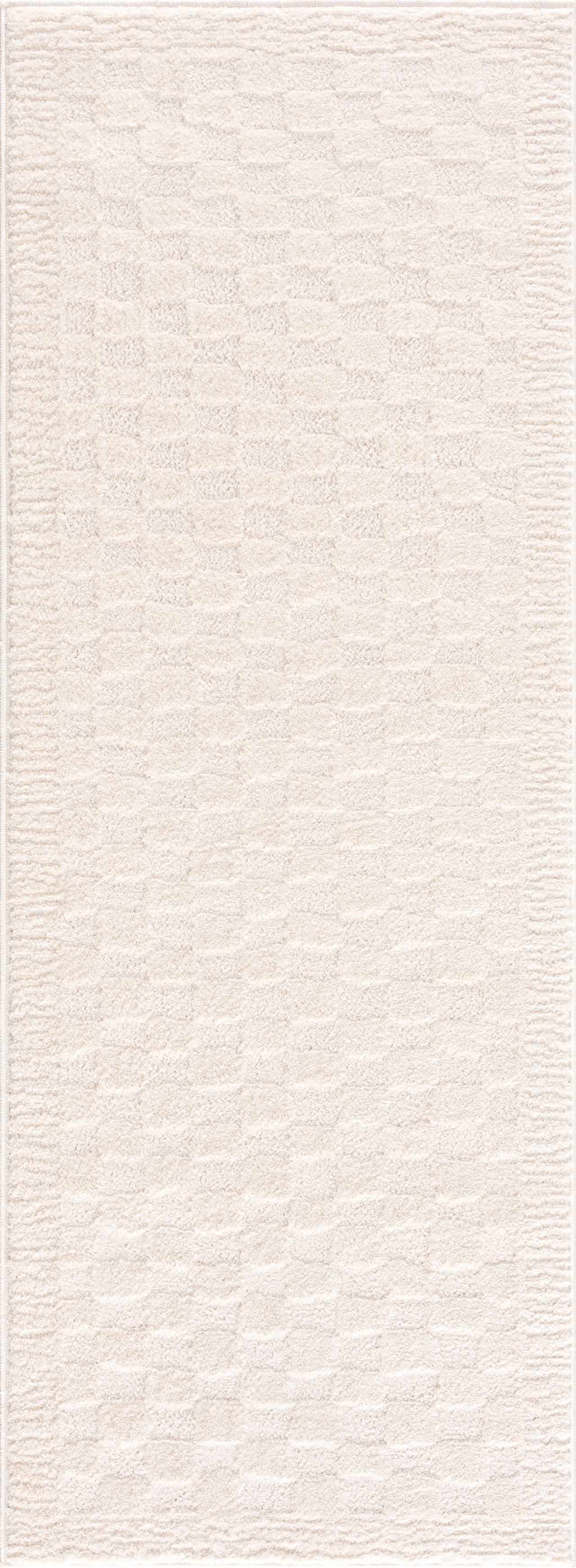 Leryn Ivory Checkered Area Rug - Ornate Home