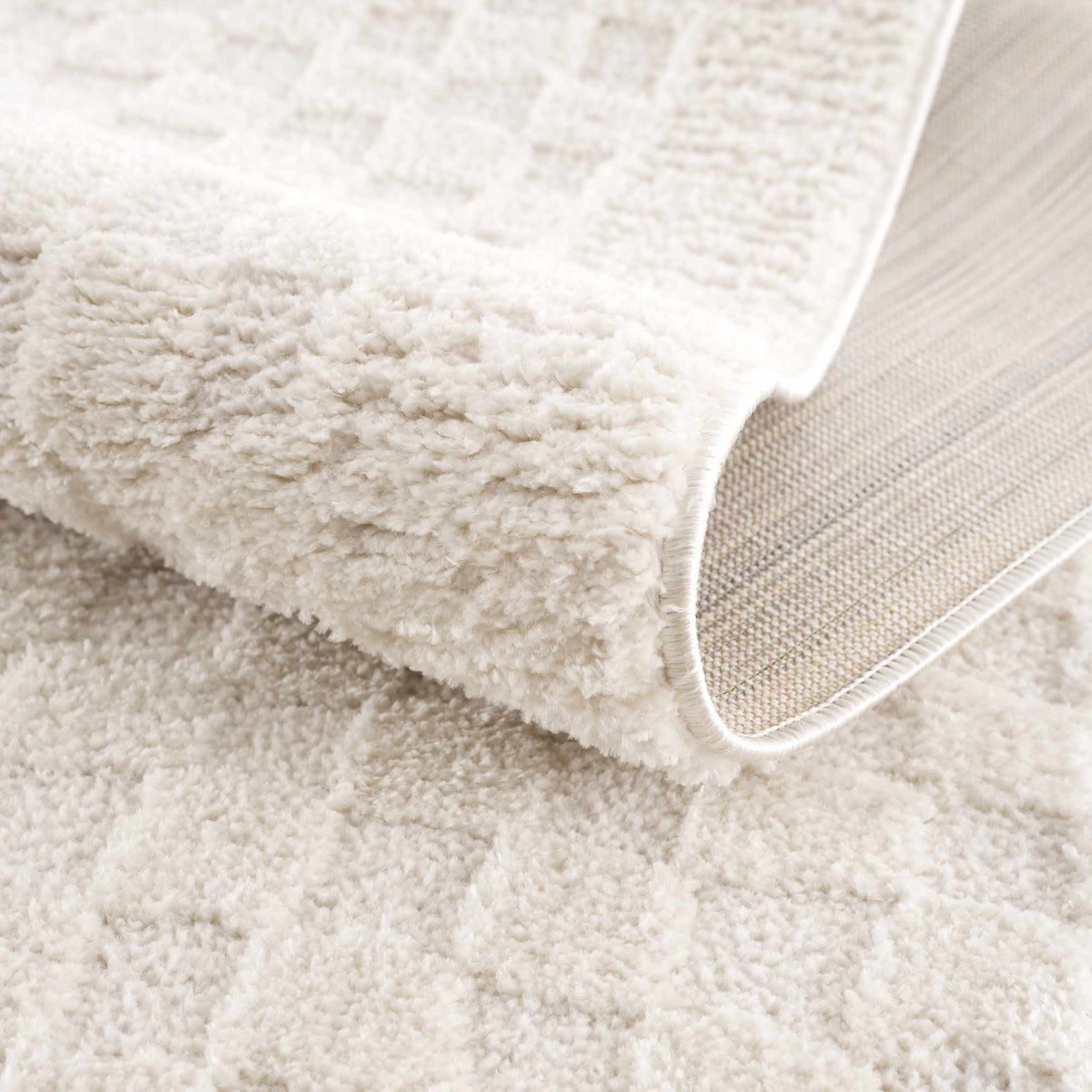 Leryn Ivory Checkered Area Rug - Ornate Home