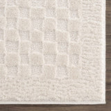 Leryn Ivory Checkered Area Rug - Ornate Home