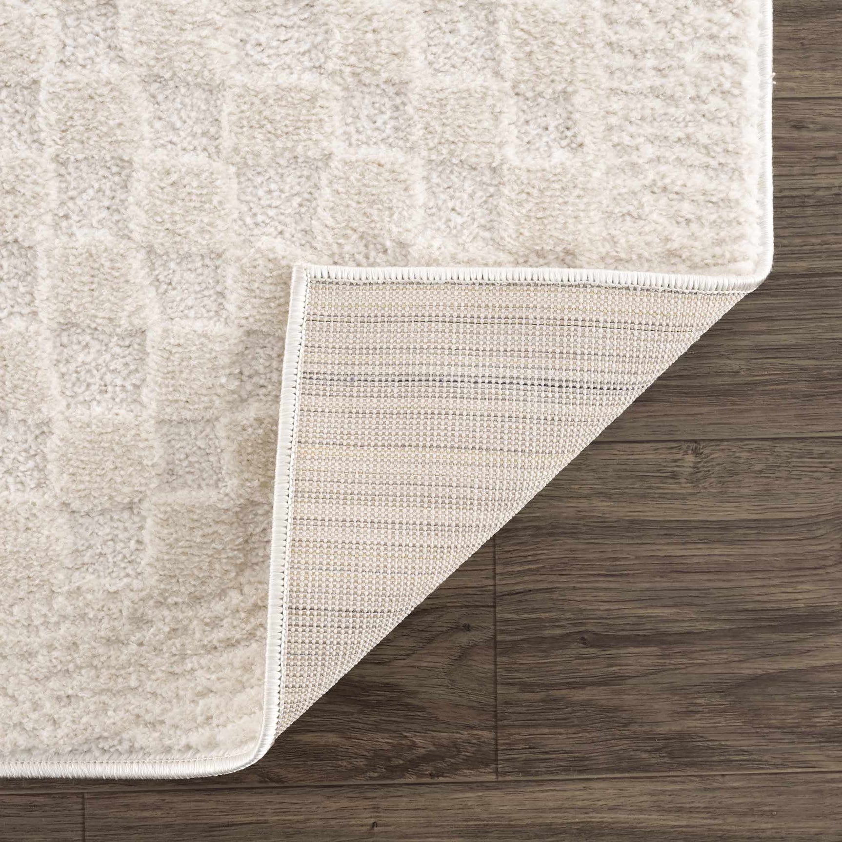 Leryn Ivory Checkered Area Rug - Ornate Home