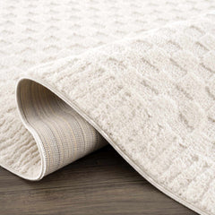 Leryn Ivory Checkered Area Rug - Ornate Home