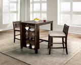 Lescles Dark Cherry 3 Pc. Counter Height Set - Ornate Home