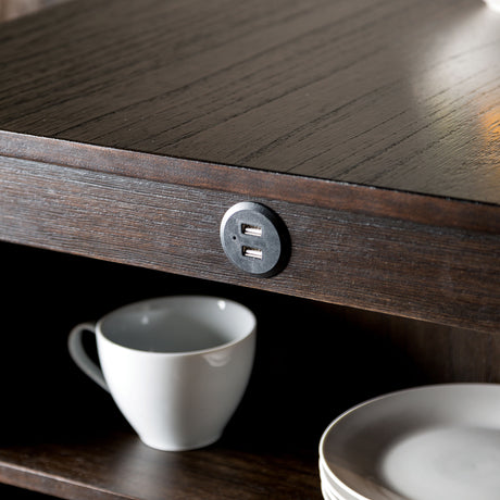 Lescles Dark Cherry 3 Pc. Counter Height Set - Ornate Home