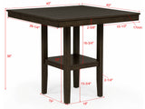 Lester Brown 5-Piece Counter Height Dining Set - Ornate Home