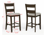 Lester Brown 5-Piece Counter Height Dining Set - Ornate Home