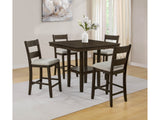 Lester Brown 5-Piece Counter Height Dining Set - Ornate Home