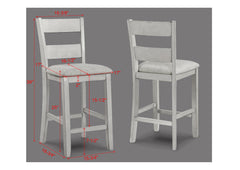 Lester Driftwood 5-Piece Counter Height Set - Ornate Home