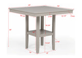 Lester Greige 5-Piece Counter Height Dining Set - Ornate Home