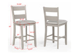 Lester Greige 5-Piece Counter Height Dining Set - Ornate Home