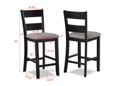 Lester Light Gray 5-Piece Counter Height Set - Ornate Home