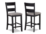 Lester Light Gray 5-Piece Counter Height Set - Ornate Home