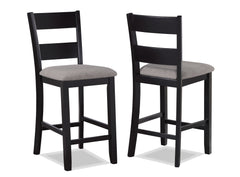 Lester Light Gray 5-Piece Counter Height Set - Ornate Home