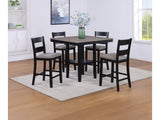 Lester Light Gray 5-Piece Counter Height Set - Ornate Home