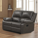 Letha Gray PU Leather Loveseat - Ornate Home