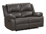 Letha Gray PU Leather Loveseat - Ornate Home