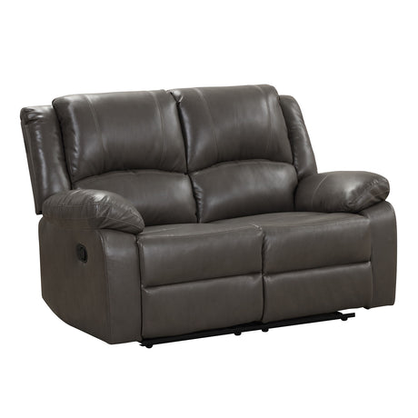 Letha Gray PU Leather Sofa & Loveseat - Ornate Home