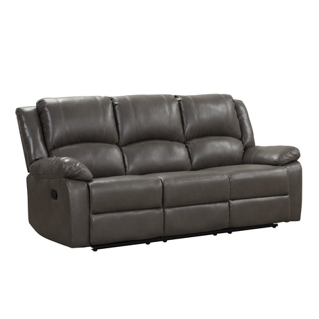Letha Gray PU Leather Sofa & Loveseat - Ornate Home