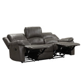 Letha Gray PU Leather Sofa & Loveseat - Ornate Home