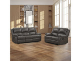 Letha Gray PU Leather Sofa & Loveseat - Ornate Home
