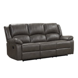 Letha Gray PU Leather Sofa - Ornate Home
