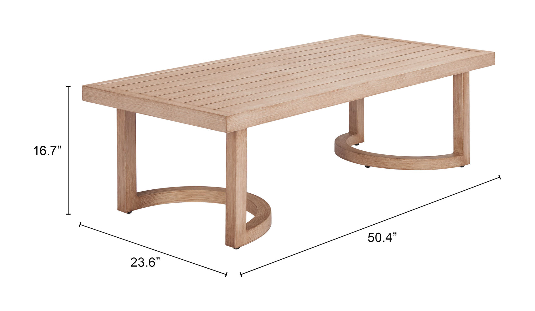 Leto Brown Coffee Table - Ornate Home
