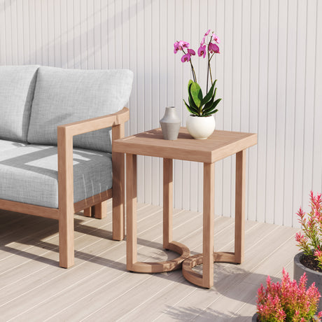 Leto Brown Outdoor Side Table - Ornate Home
