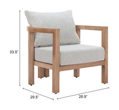 Leto Gray Outdoor Armchair - Ornate Home