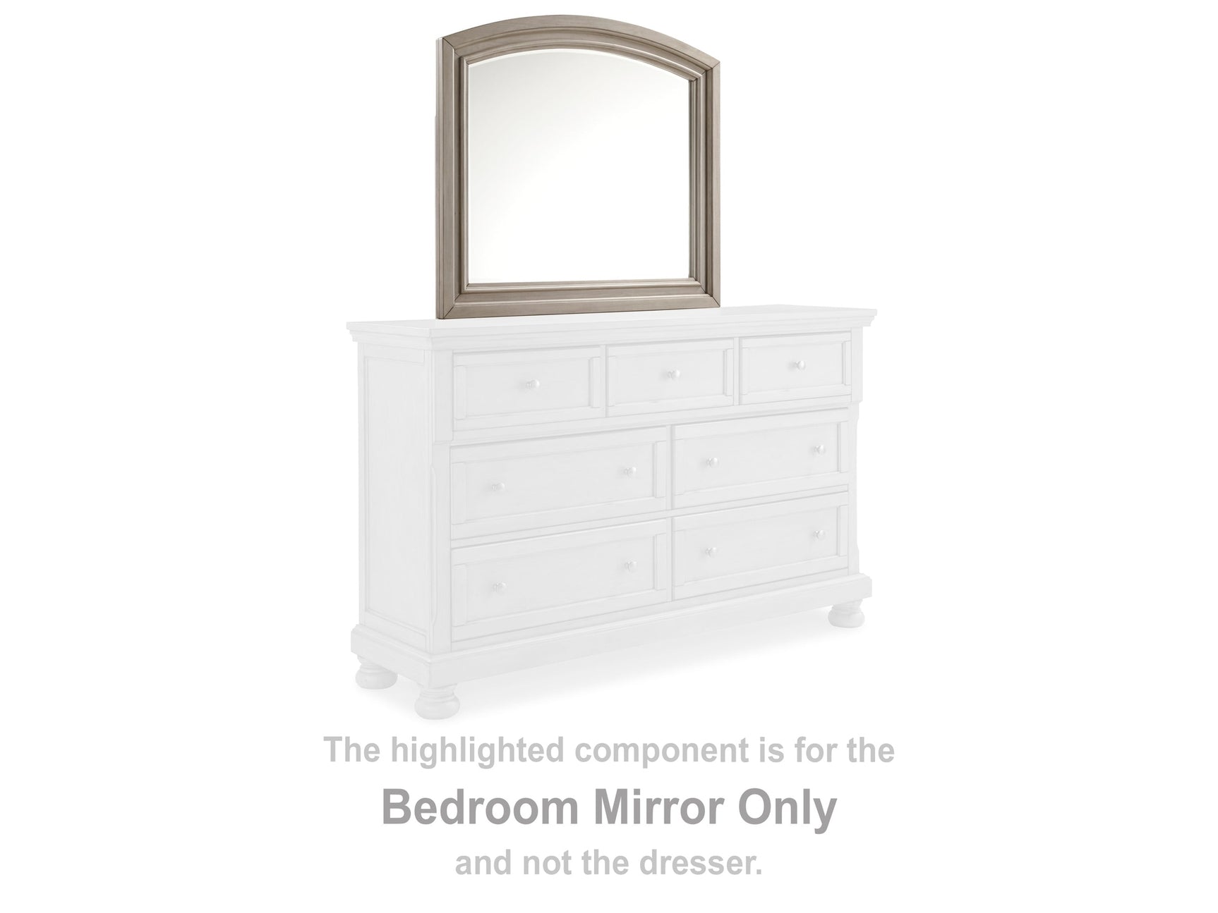 Lettner Light Gray Bedroom Mirror   B733-36 - Ornate Home