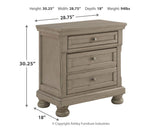 Lettner Light Gray King Panel Bedroom Set with Dresser, Mirror, Chest and 2 Nightstands (Online Special Price) - Ornate Home