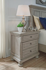 Lettner Light Gray King Panel Bedroom Set with Dresser, Mirror, Chest and 2 Nightstands (Online Special Price) - Ornate Home