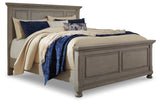 Lettner Light Gray King Panel Bedroom Set with Dresser, Mirror and Nightstand - Ornate Home