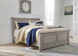 Lettner Light Gray King Sleigh Bed (Online Special Price) - Ornate Home