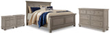 Lettner Light Gray Queen Panel Bed, Dresser and 2 Nightstands - Ornate Home