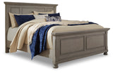 Lettner Light Gray Queen Panel Bedroom Set with Dresser and Mirror - Ornate Home