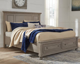 Lettner Light Gray Queen Panel Storage Bed (Online Special Price) - Ornate Home