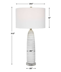 Levadia Matte White Table Lamp - Ornate Home