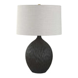 Levee Satin Black Table Lamp - Ornate Home