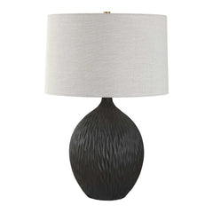 Levee Satin Black Table Lamp - Ornate Home