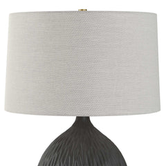 Levee Satin Black Table Lamp - Ornate Home