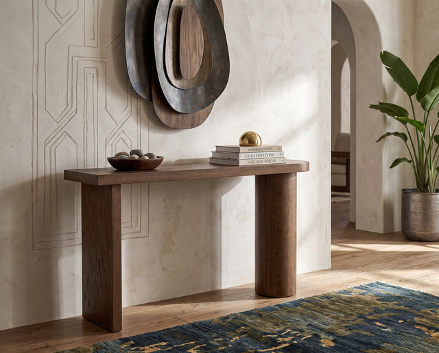 Level Brown Console Table - Ornate Home
