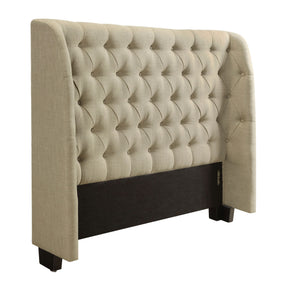 Levi Toast Linen California King Wingback Upholstered Headboard - Ornate Home