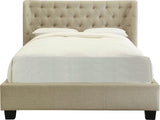 Levi Toast Linen Queen Tufted Storage Bed - Ornate Home